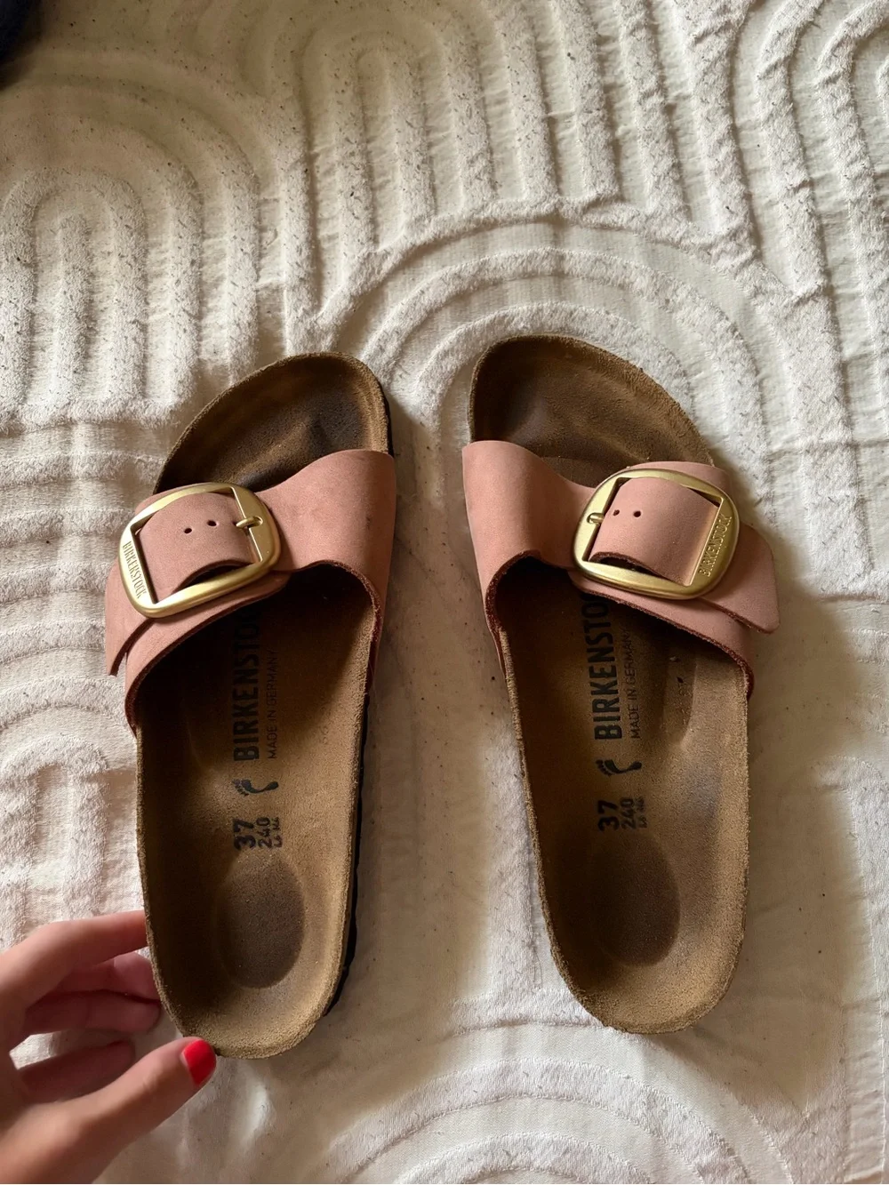 Birkenstock Women’s Madrid Sandals - Blush Pink with Gold Buckle